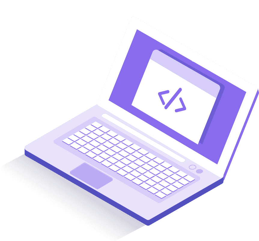 Ilustración de desarrollo de software para el sector financiero