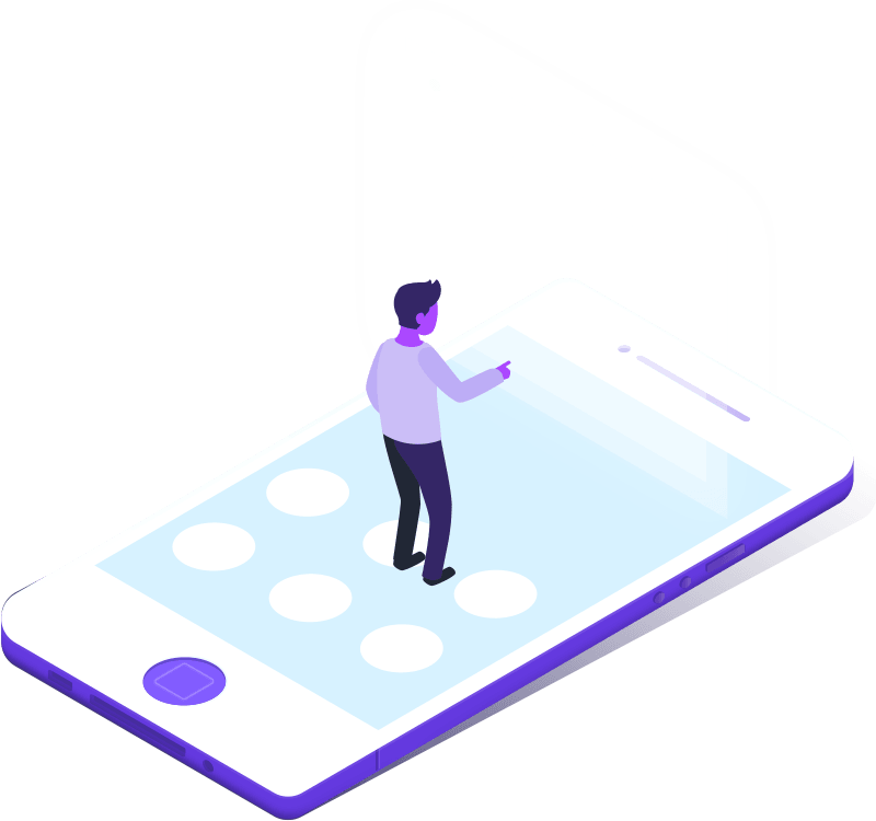 Ilustración de desarrollo de apps móviles