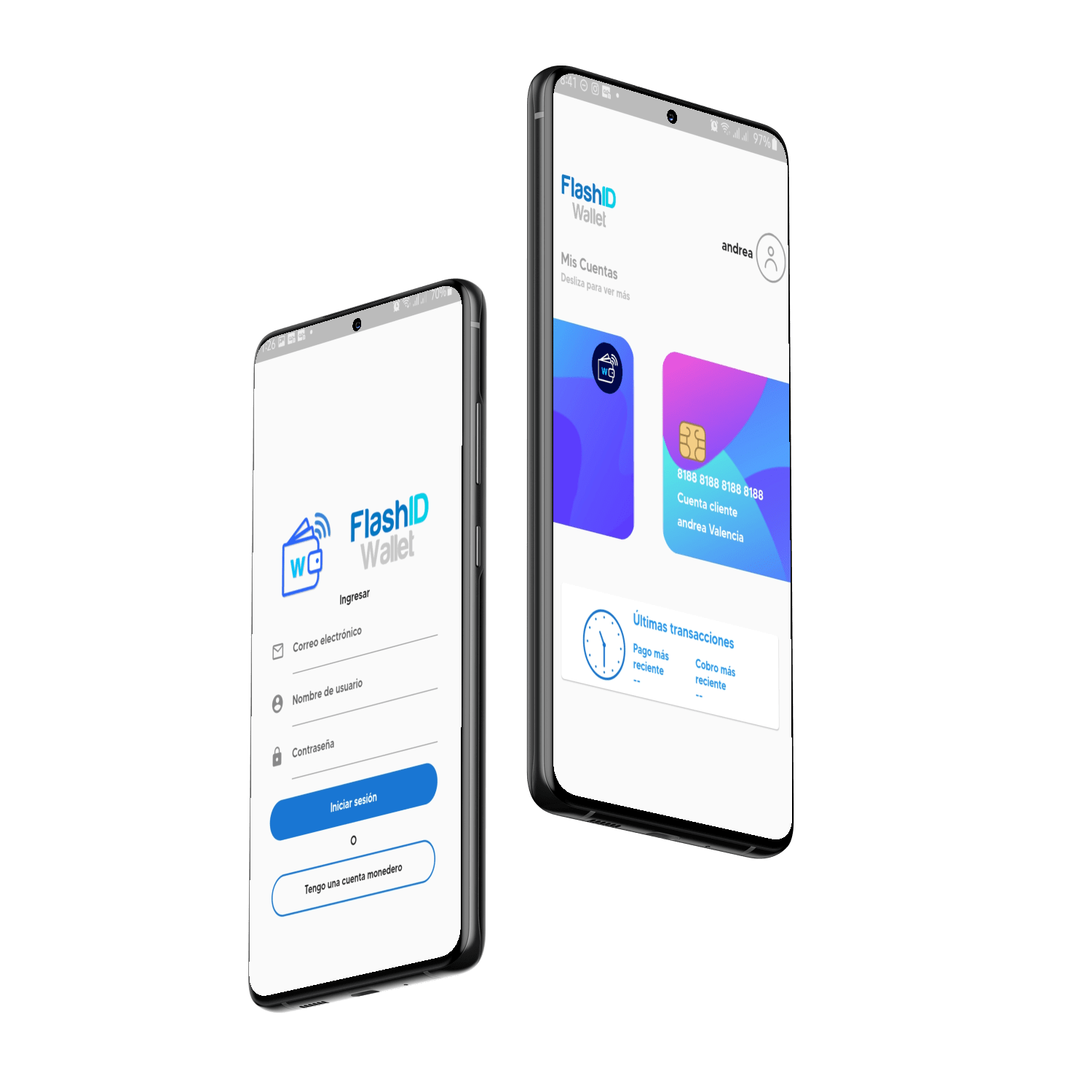 App FlashID Wallet en un smartphone