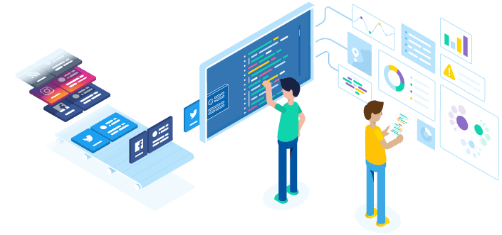 Ilustración de desarrollo de proyectos de tecnología a la medida