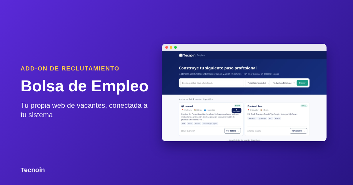 Add-on Bolsa de Empleo de MiEmpresa Digital
